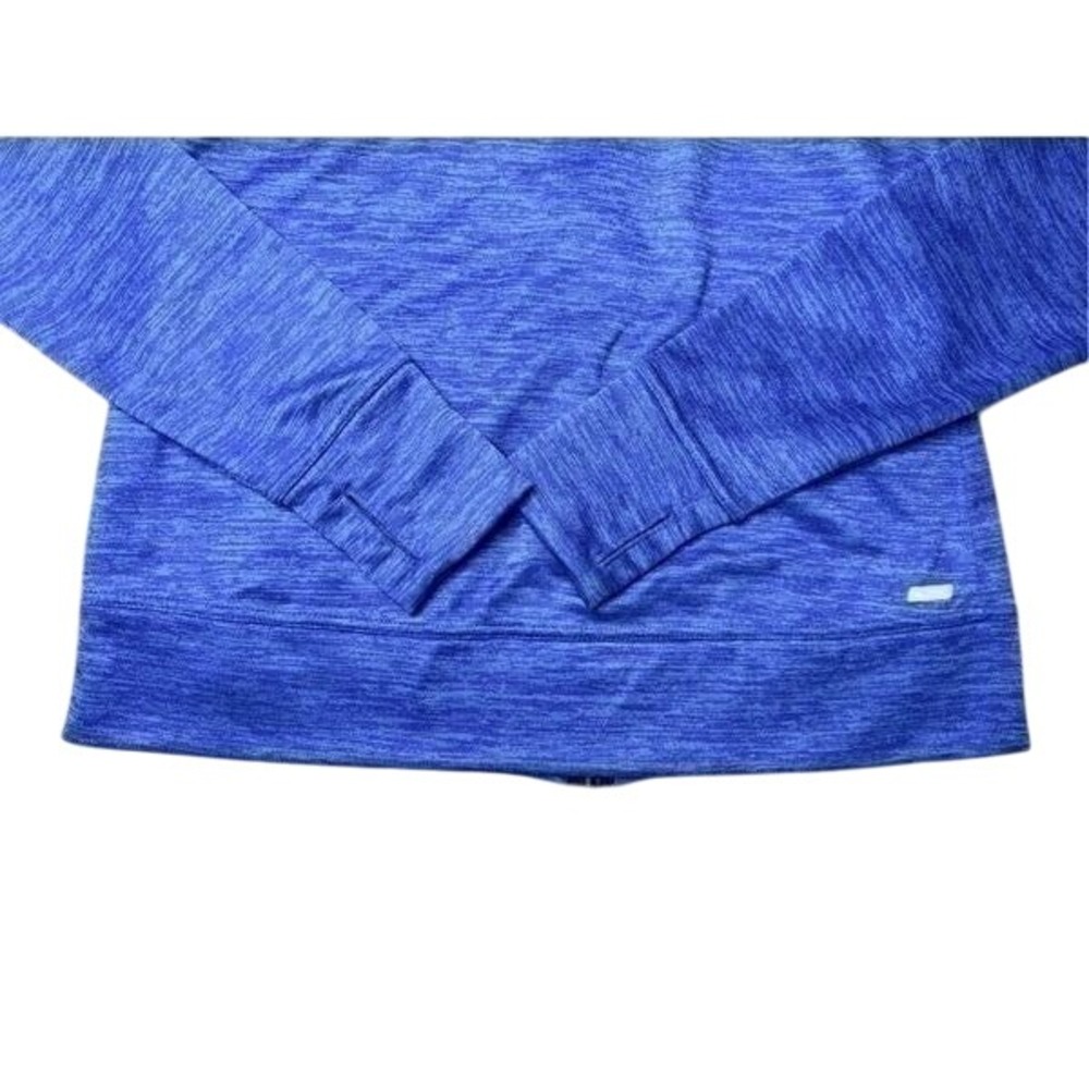 Danskin Hooded Zip Front Blue Space-Dyed Athletic Jacket LARGE Sportswear Winter - Picture 7 of 11